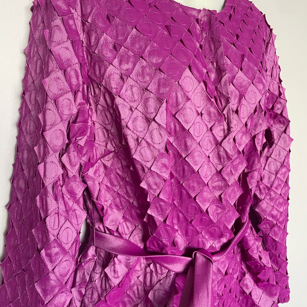 Samuel Dong Fuchsia Textured Coat Sz L